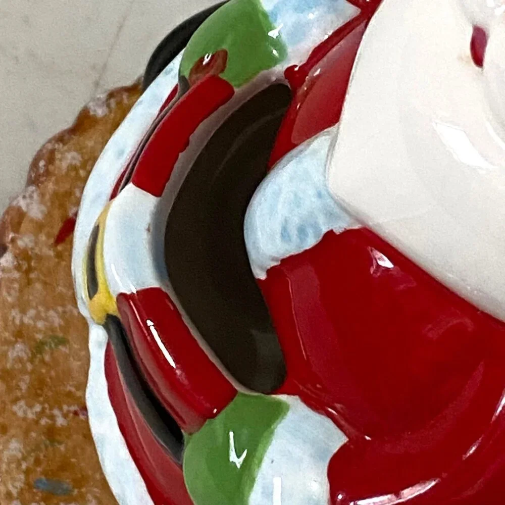Home Interiors‎ Santa Spoon Holder Christmas Holiday Kitchen Decor Ceramic Cook